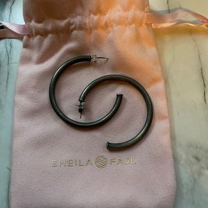 Gun metal Sheila fajl hoops